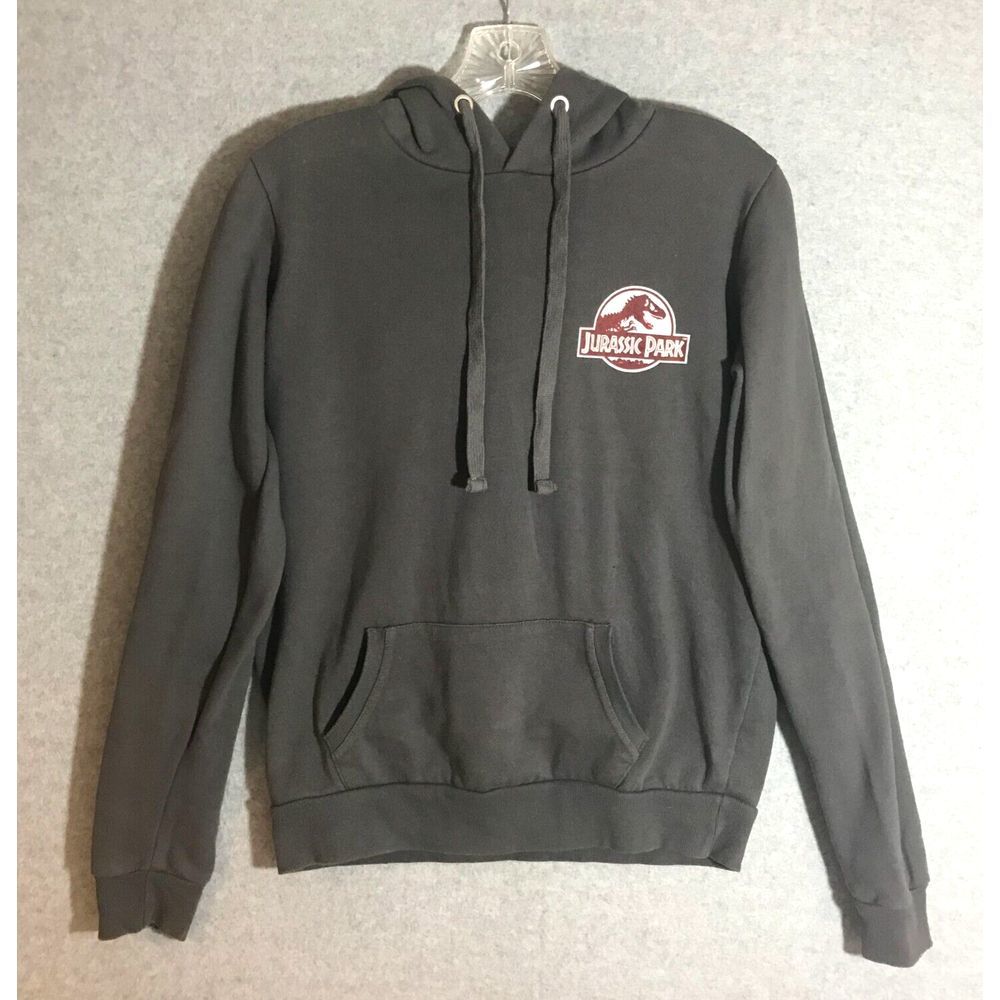 Jurassic Park Hoodie Pullover Unisex Adult XS Gray Long Sleeve Universal Studios